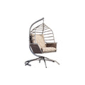 **Chaise suspendue en métal avec coussins rembourrés**
