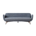 **Canapé moderne en tissu gris avec pieds en bois**