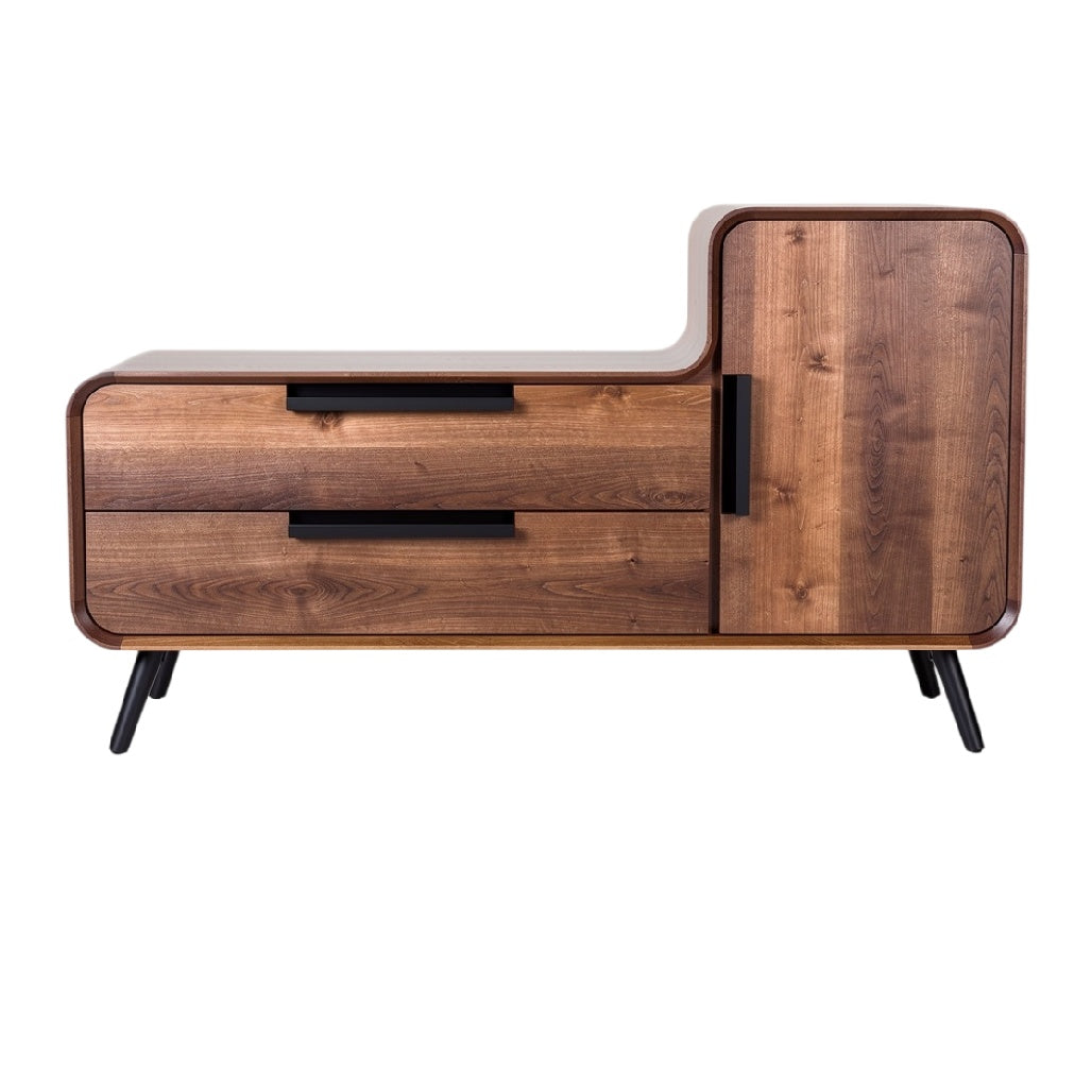**Meuble de rangement en bois avec tiroirs et design contemporain**