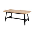**Table en bois avec pieds en métal**